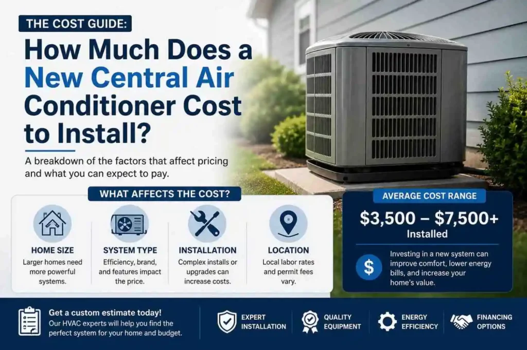 The Cost Guide: “How Much Does a New Central Air Conditioner Cost to Install?”