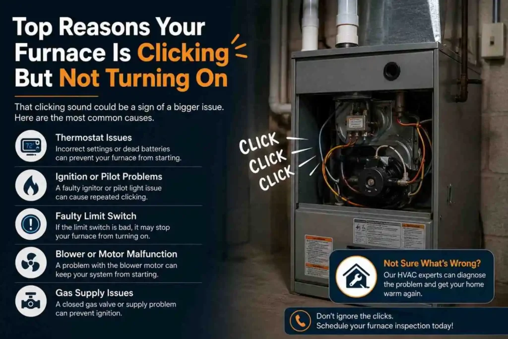 Top Reasons Your Furnace Is Clicking But Not Turning On